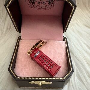 Authentic Juicy Couture Red London Telephone Phone Booth Charm